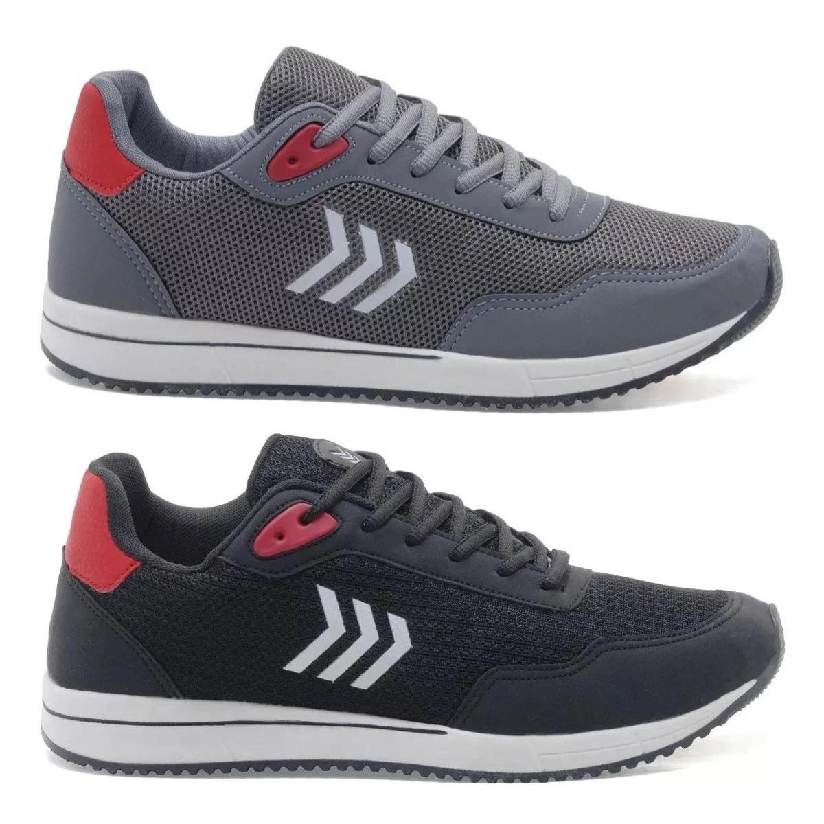 Kit 2 Tênis Masculino Sport Casual Confortáveis e Estilosos