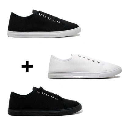 Kit 3 Tênis Feminino Casual Classic Comfort e Estilo