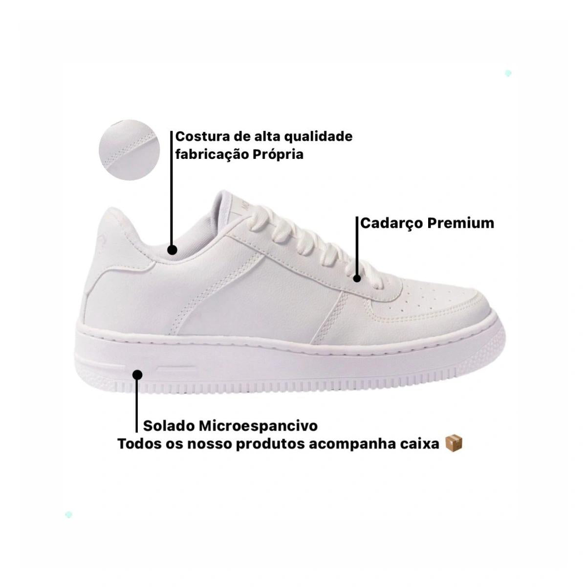 Tênis Casual D3 Streetwear Force Classic Sneaker Estilo e Conforto