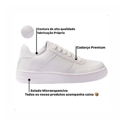 Tênis Casual D3 Streetwear Force Classic Sneaker Estilo e Conforto
